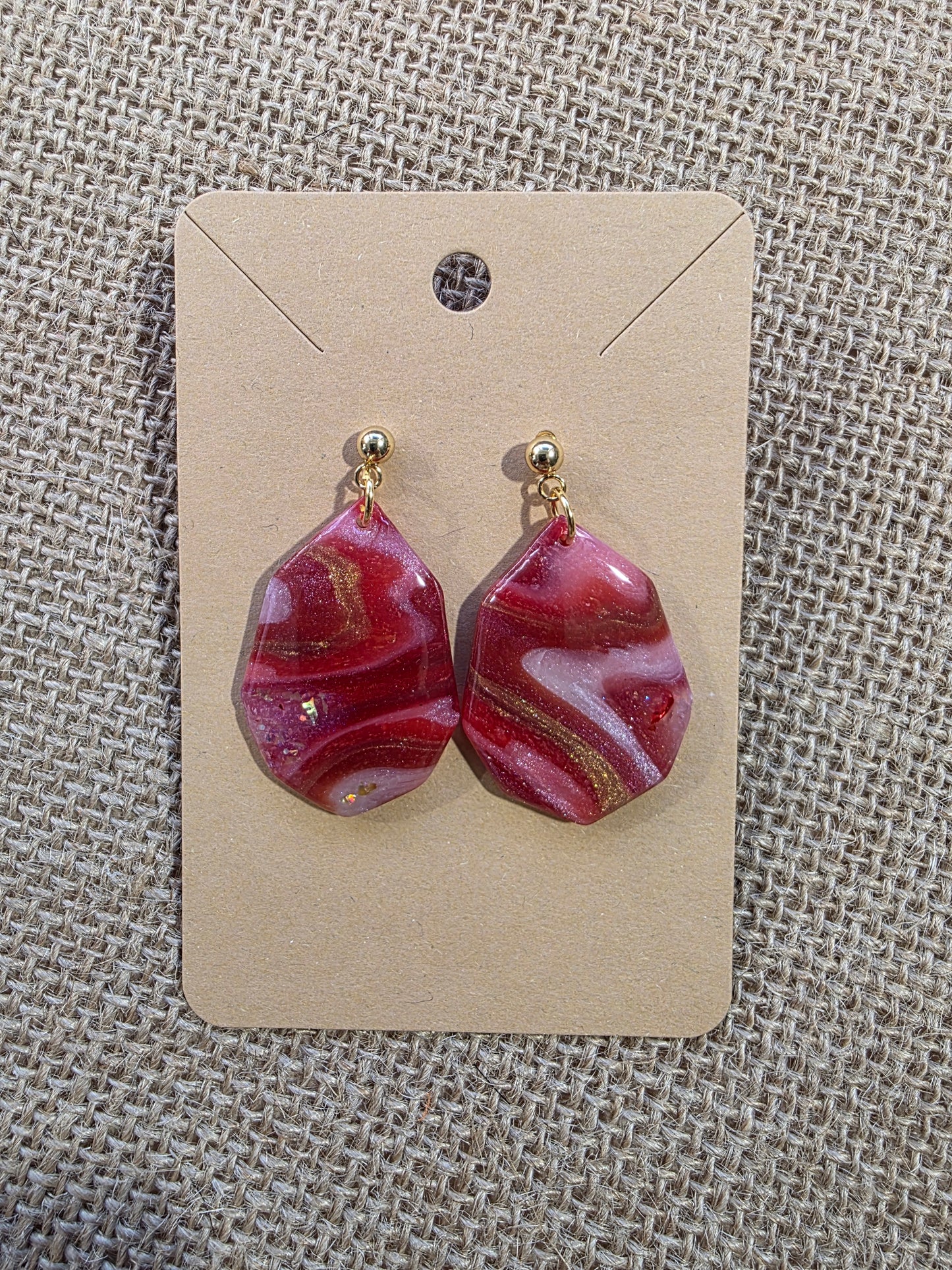 Boucles d'oreilles en argile polymère collection AGATHA modèle "Octavia" - collection automne