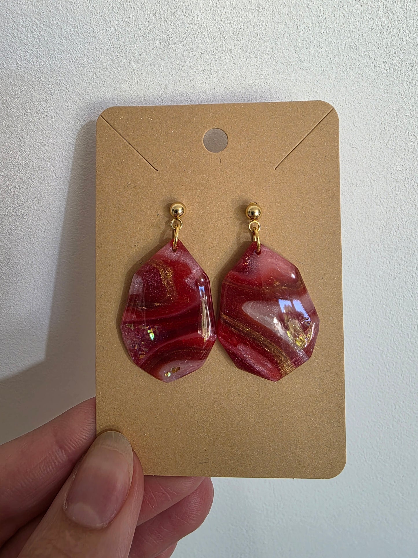 Boucles d'oreilles en argile polymère collection AGATHA modèle "Octavia" - collection automne