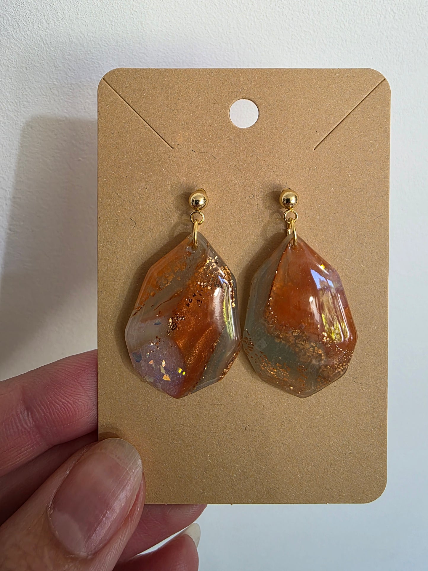 Boucles d'oreilles en argile polymère collection AGATHA modèle "Octavia" - collection automne