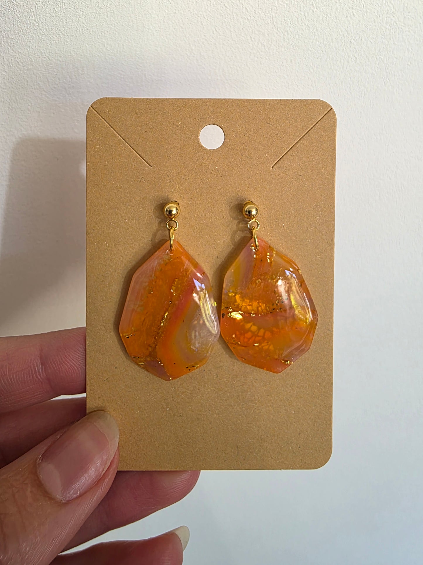 Boucles d'oreilles en argile polymère collection AGATHA modèle "Octavia" - collection automne