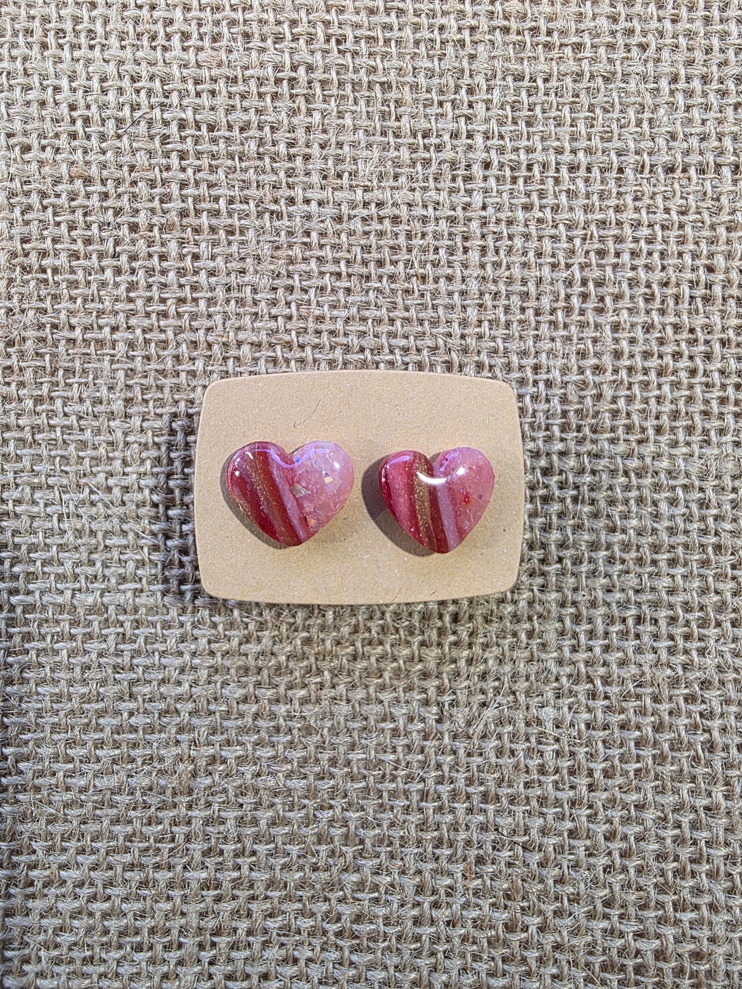 Boucles d'oreilles en argile polymère collection AGATHA modèles "Pourpre" - collection automne