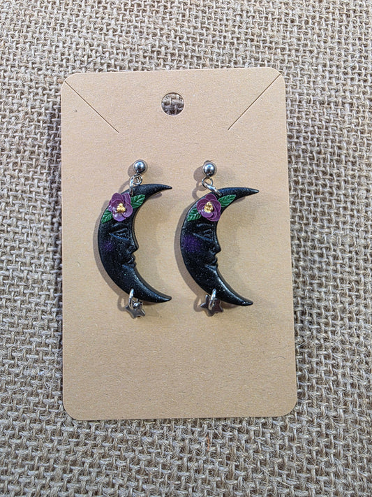 Boucles d'oreilles en argile polymère collection LUNA" modèle Nymeria - collection automne
