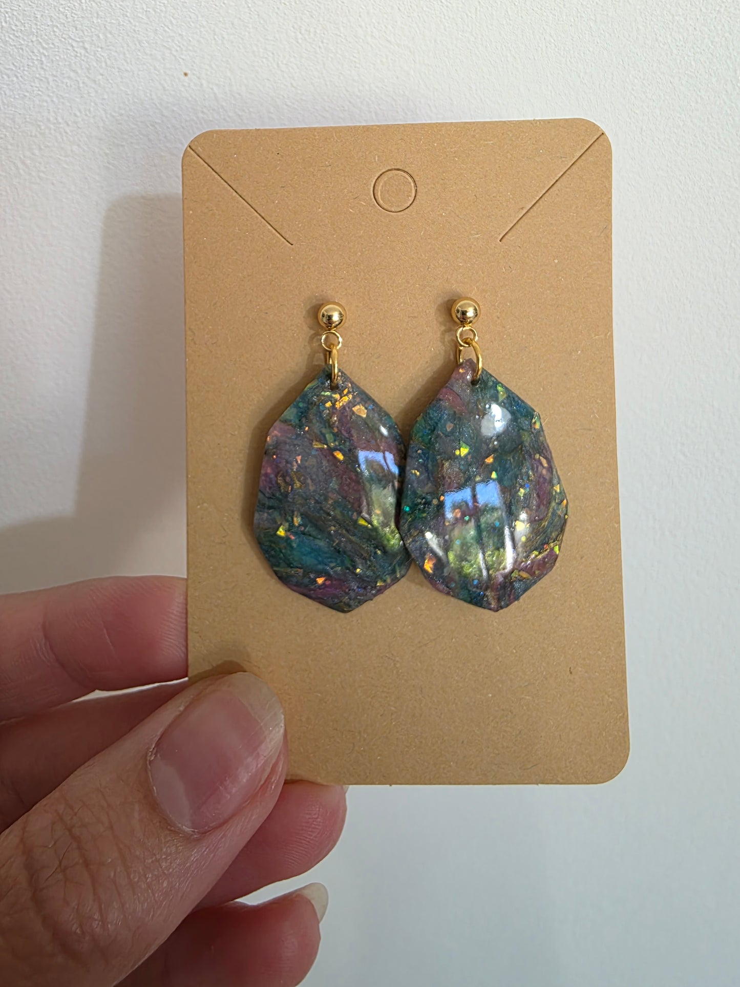 Boucles d'oreilles en argile polymère collection LUNA modèle Octavia - collection automne