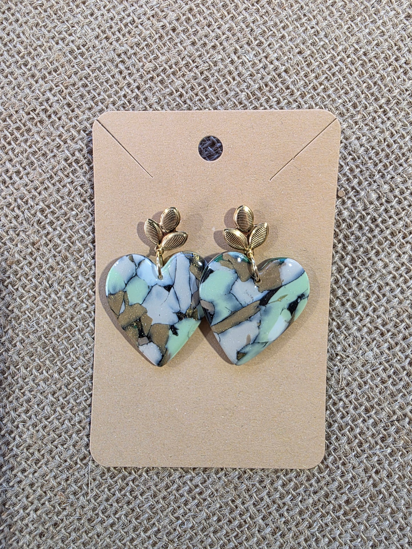 Boucles d'oreilles en argile polymère collection FALL IN LOVE modèle Valentine - collection automne