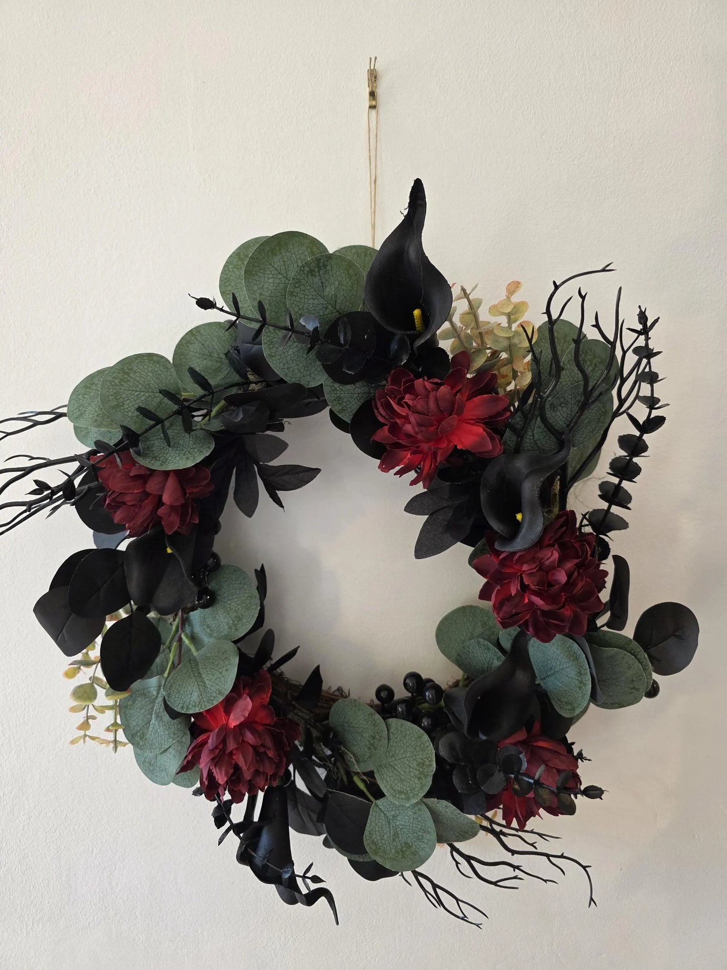 Couronne Halloween "Morticia"