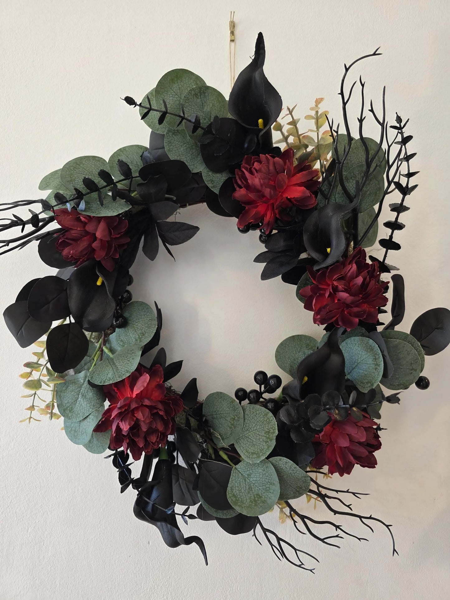 Couronne Halloween "Morticia"