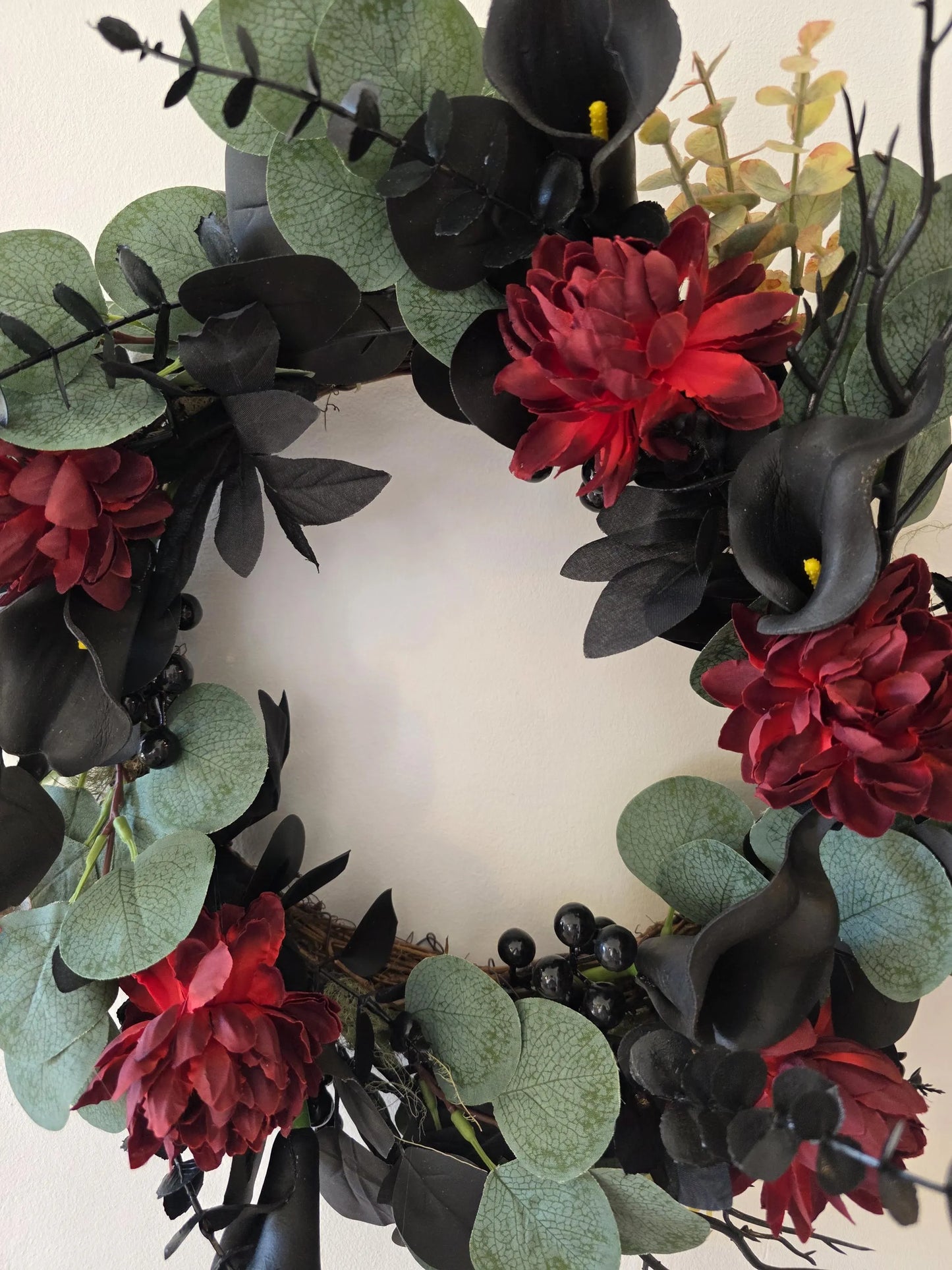 Couronne Halloween "Morticia"