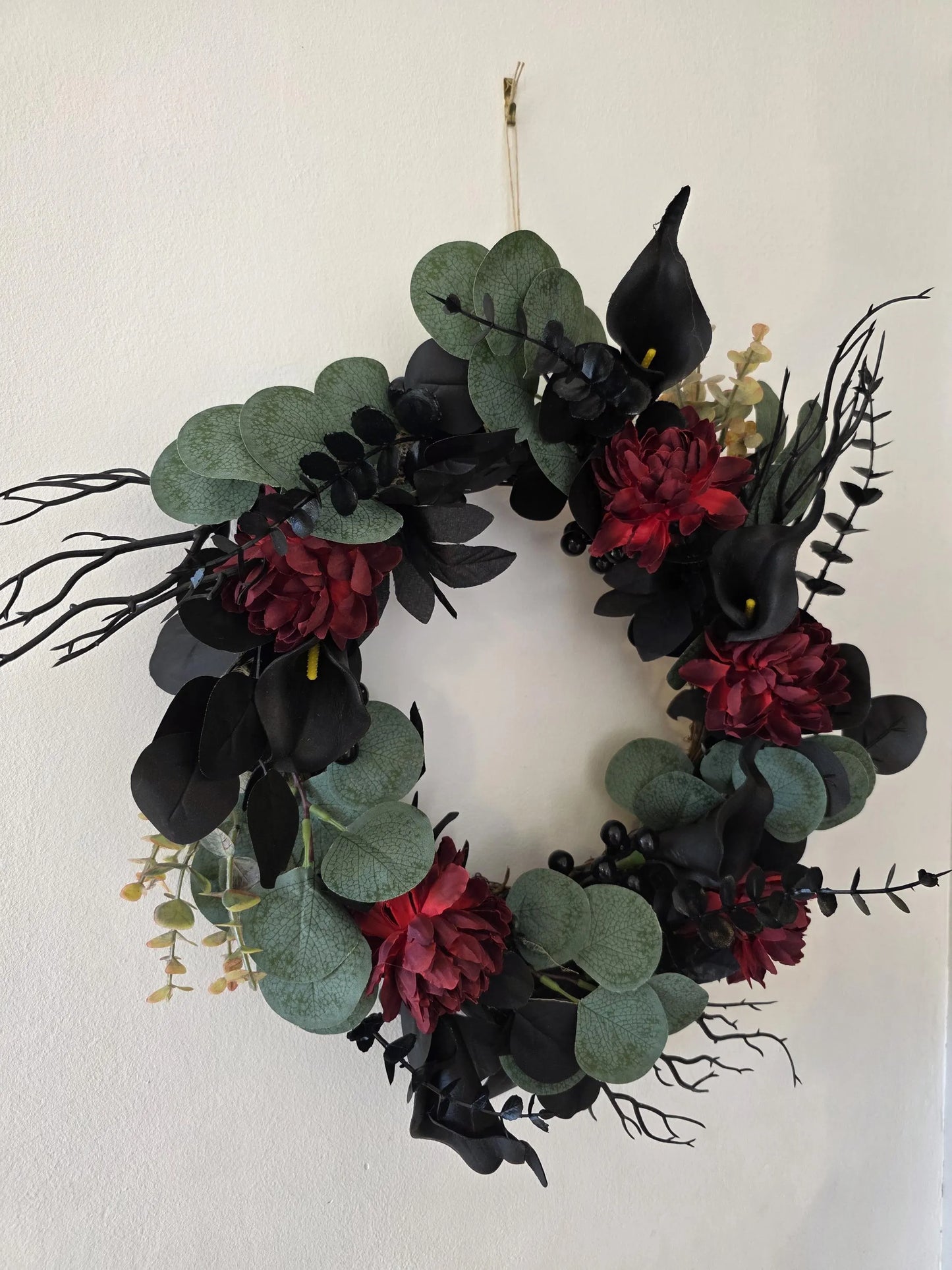 Couronne Halloween "Morticia"