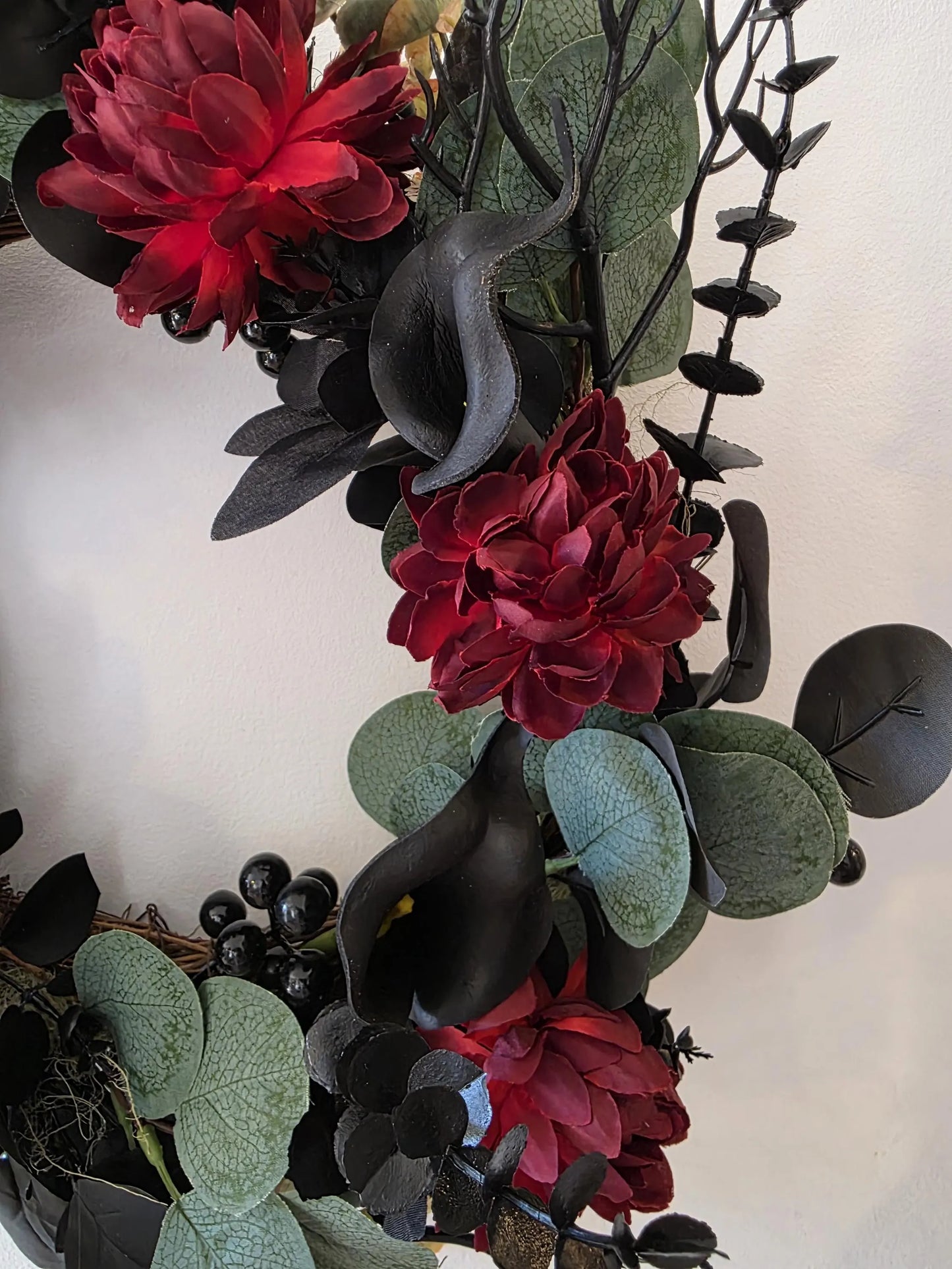 Couronne Halloween "Morticia"