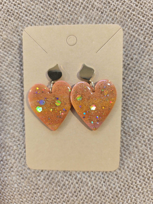 Envoutantes boucles d'oreilles en argile polymère Valentine "Safari Chic" - Collection "Un amour d'été" - été 2025