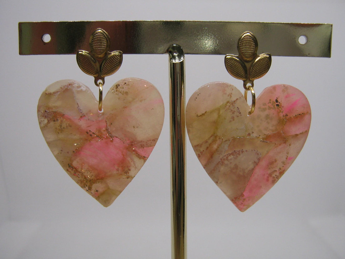 Boucles d'oreilles en argile polymère Pierres de Renaissance modèle Valentine