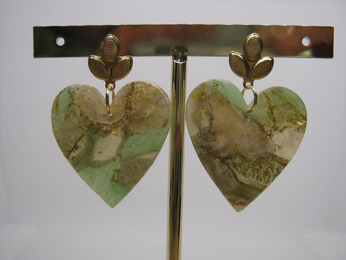 Boucles d'oreilles en argile polymère Pierres de Renaissance modèle Valentine