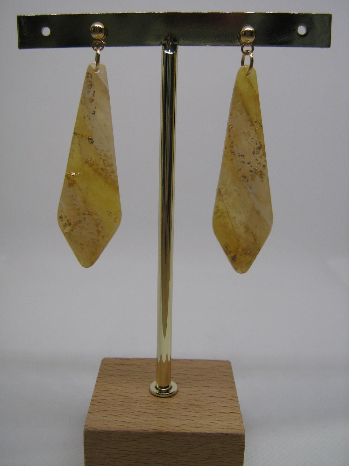 Boucles d'oreilles en argile polymère Pierres de Renaissance modèle Amanda