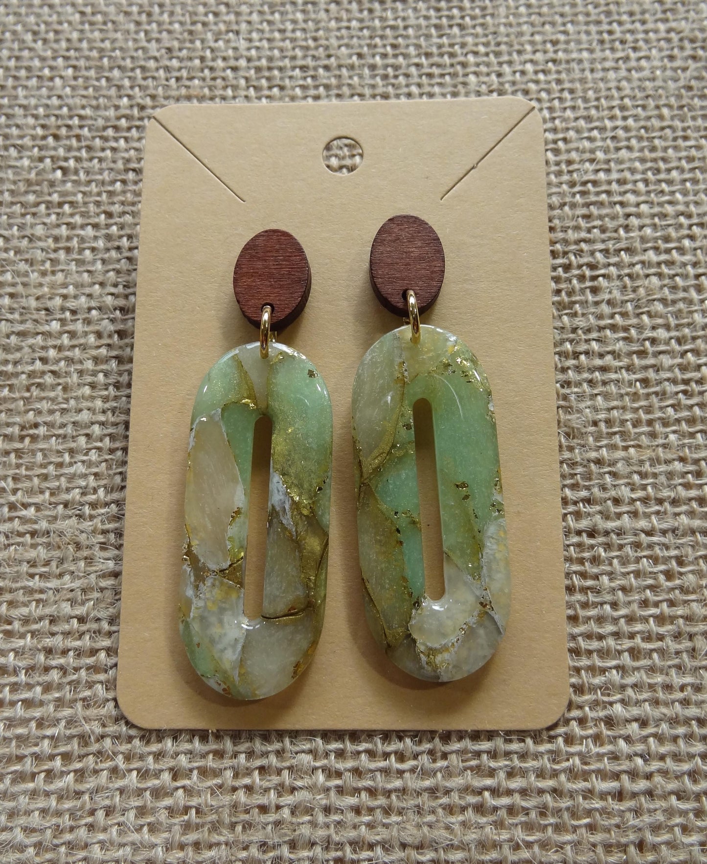 Boucles d'oreilles en argile polymère Pierres de Renaissance modèle Olivia