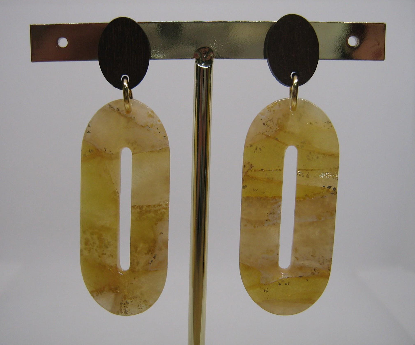 Boucles d'oreilles en argile polymère Pierres de Renaissance modèle Olivia