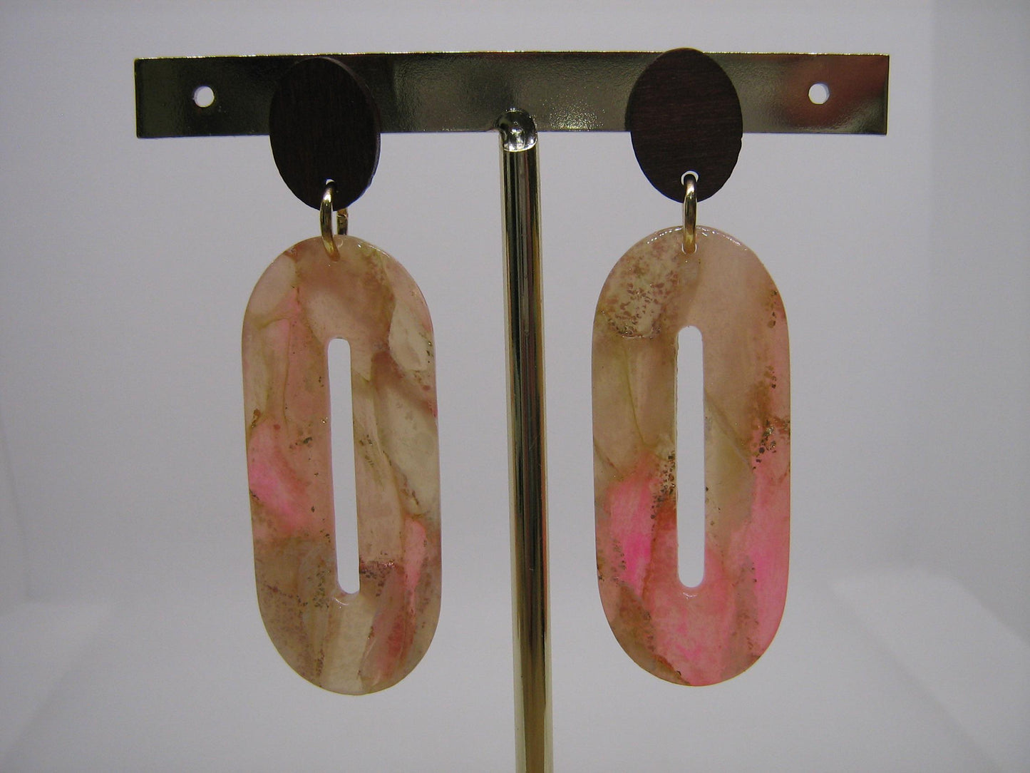 Boucles d'oreilles en argile polymère Pierres de Renaissance modèle Olivia