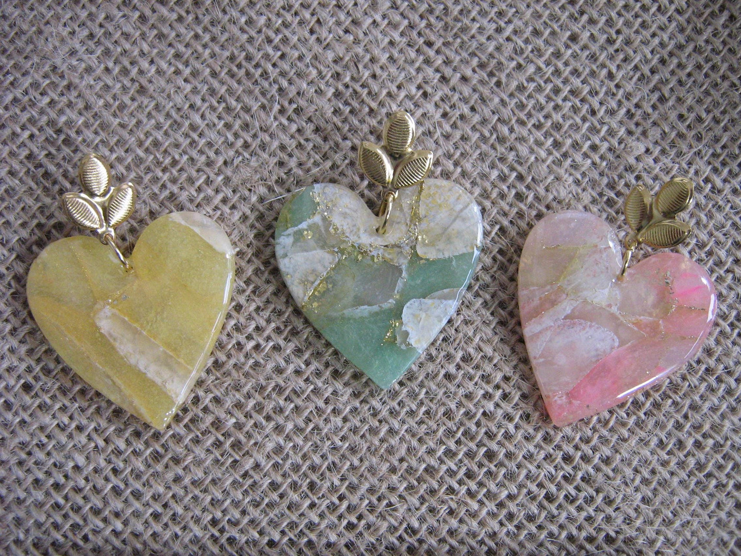 Boucles d'oreilles en argile polymère Pierres de Renaissance modèle Valentine