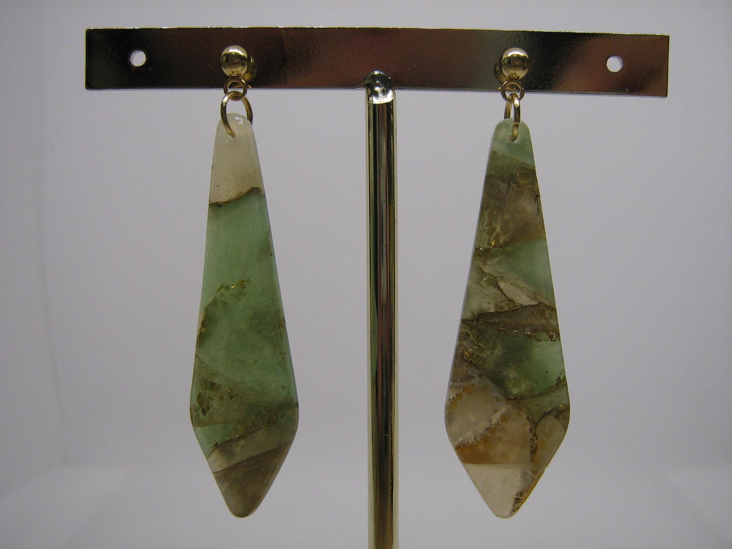 Boucles d'oreilles en argile polymère Pierres de Renaissance modèle Amanda