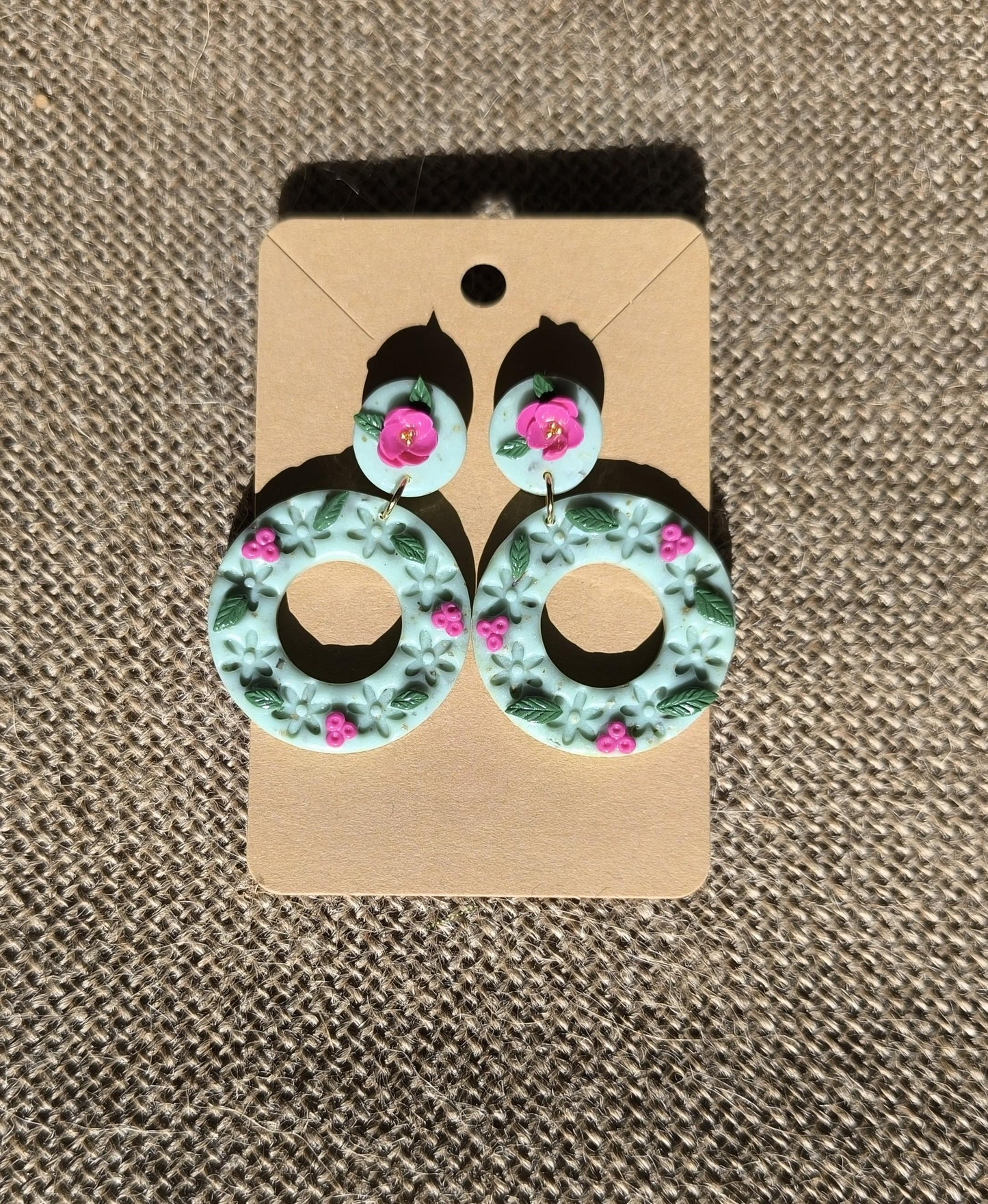 Boucles d'oreilles en argile polymère collection "Dans mon Jardin", modèles "Douceurs".