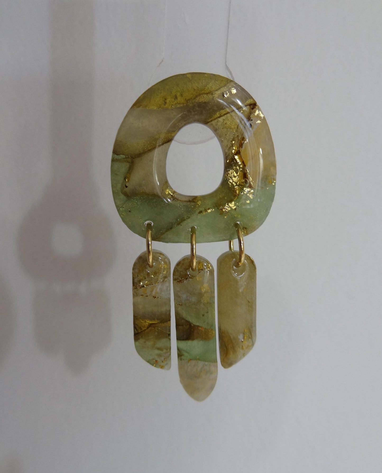 Boucles d'oreilles en argile polymère Pierres de Renaissance modèle Médusa