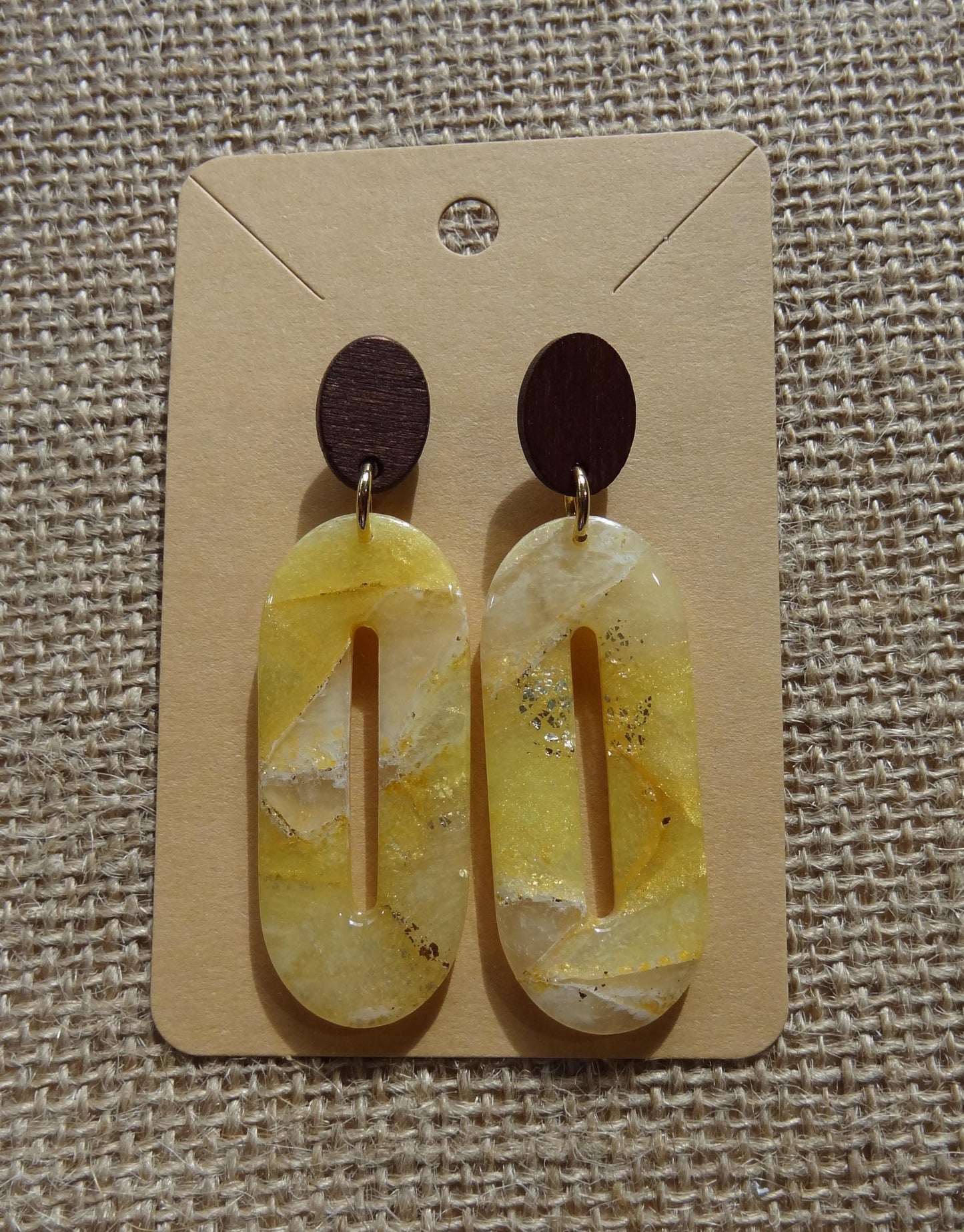 Boucles d'oreilles en argile polymère Pierres de Renaissance modèle Olivia