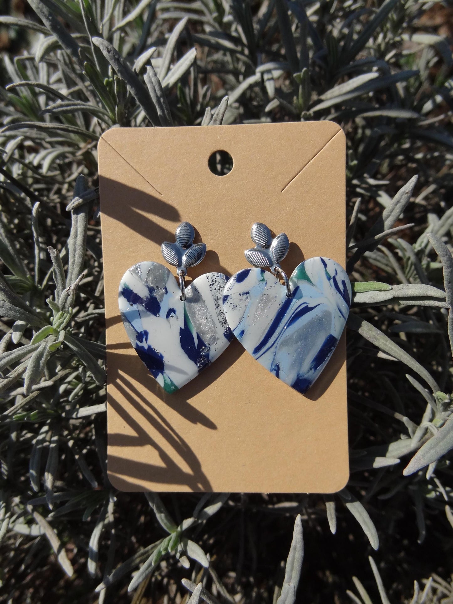 Boucles d'oreilles en argile polymère modèle Valentine