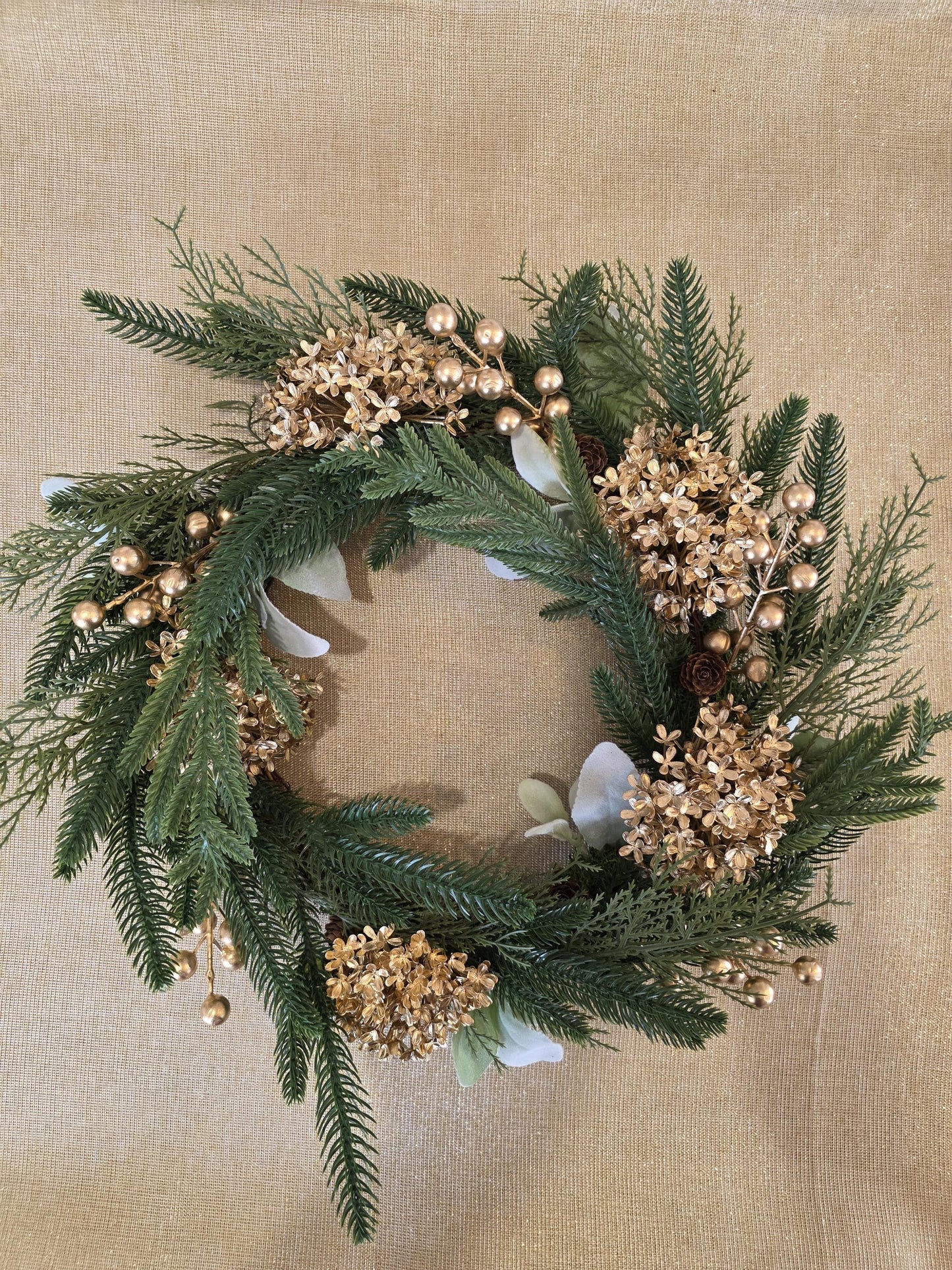 Hortense – Couronne de Noël artisanale unique