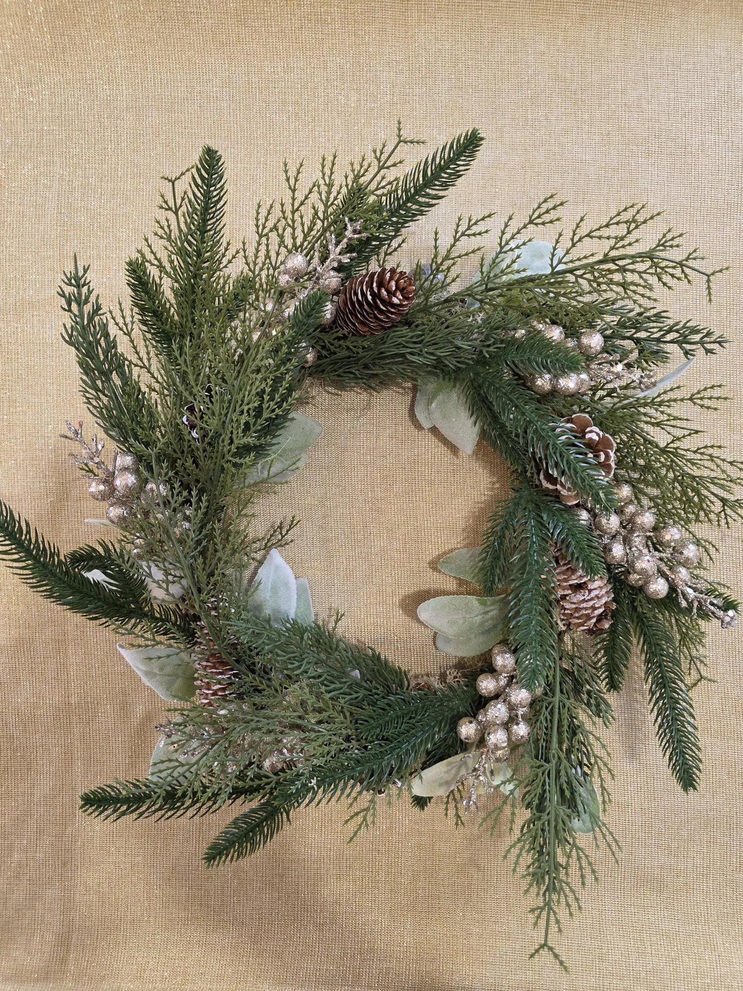 Lumière d’Hiver – Couronne de Noël artisanale unique