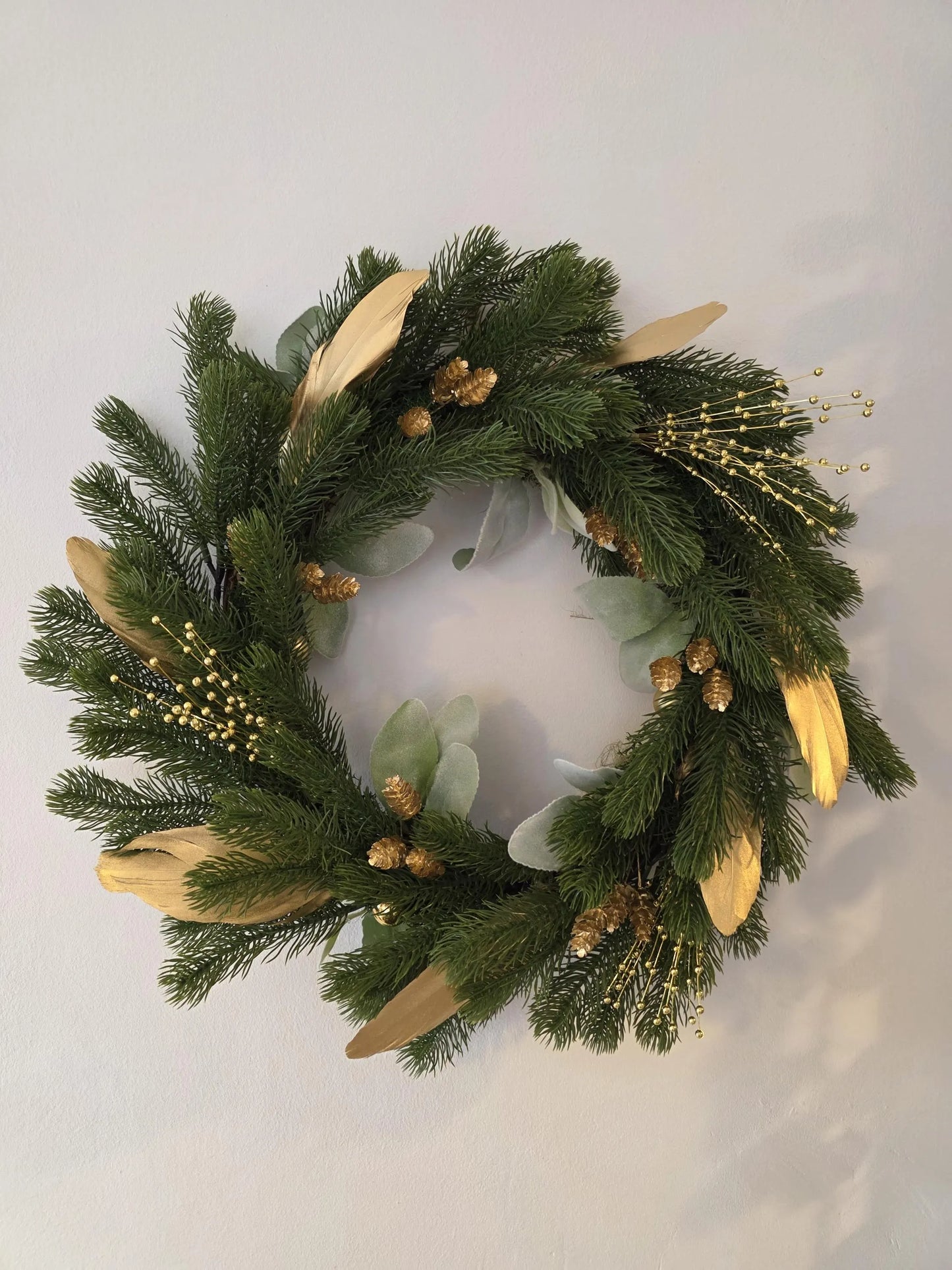 Golden – Couronne de Noël artisanale unique