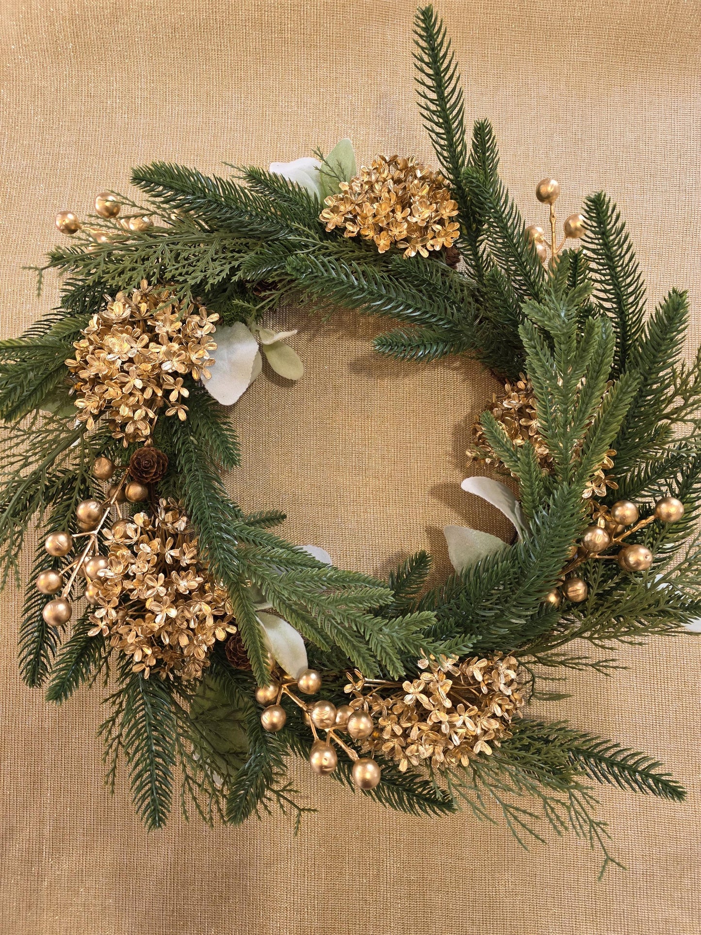 Hortense – Couronne de Noël artisanale unique