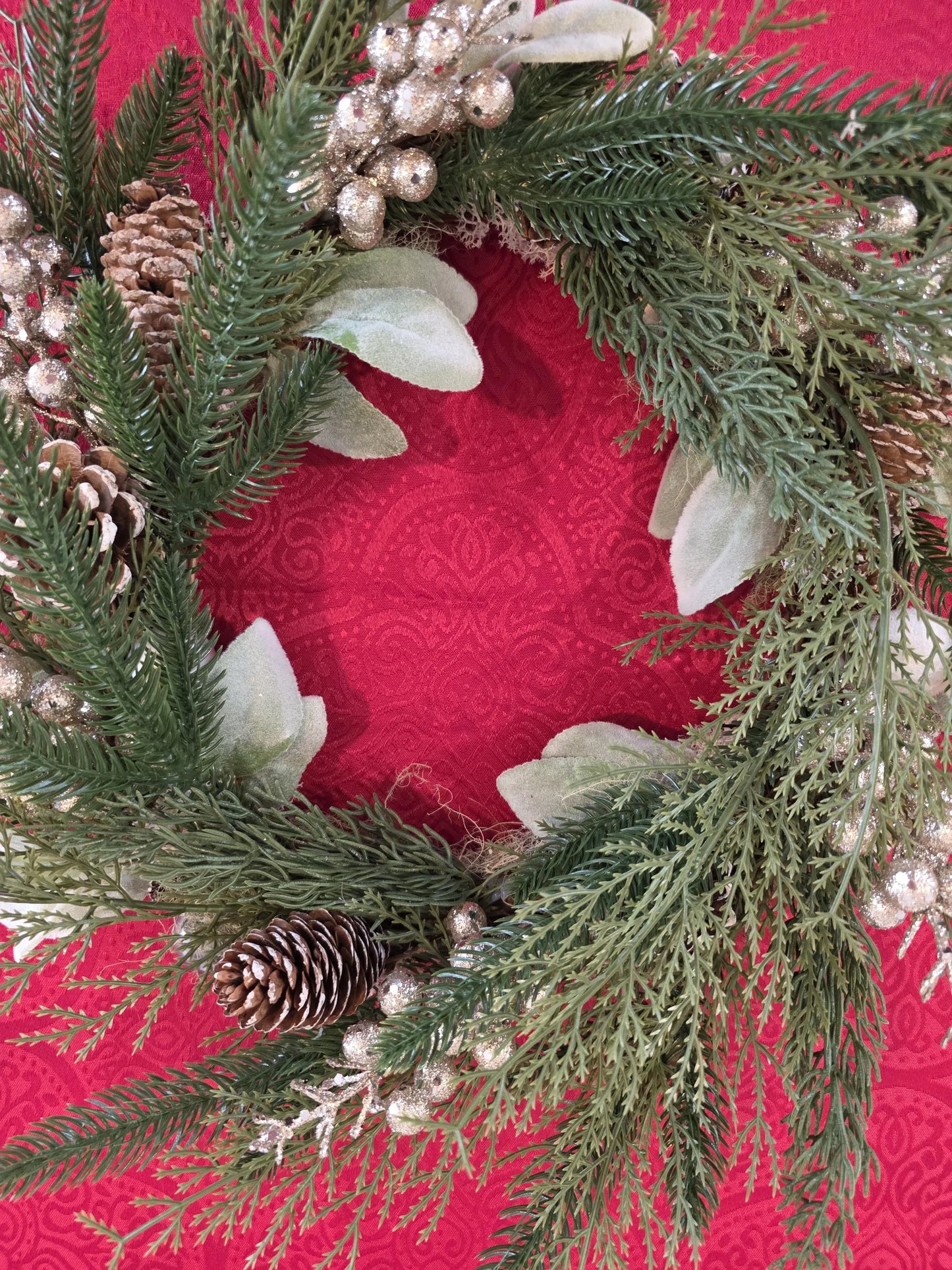 Lumière d’Hiver – Couronne de Noël artisanale unique