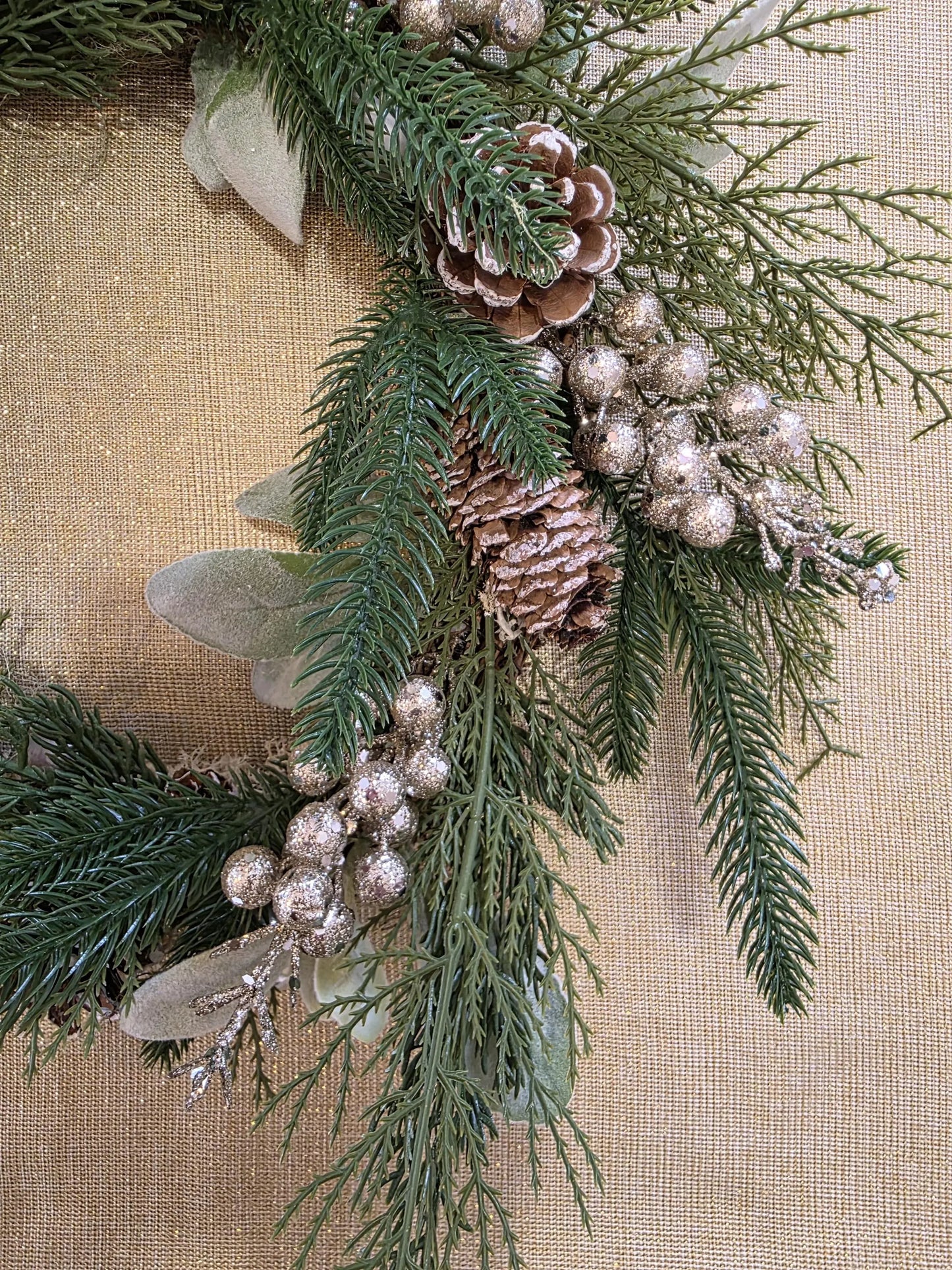 Lumière d’Hiver – Couronne de Noël artisanale unique