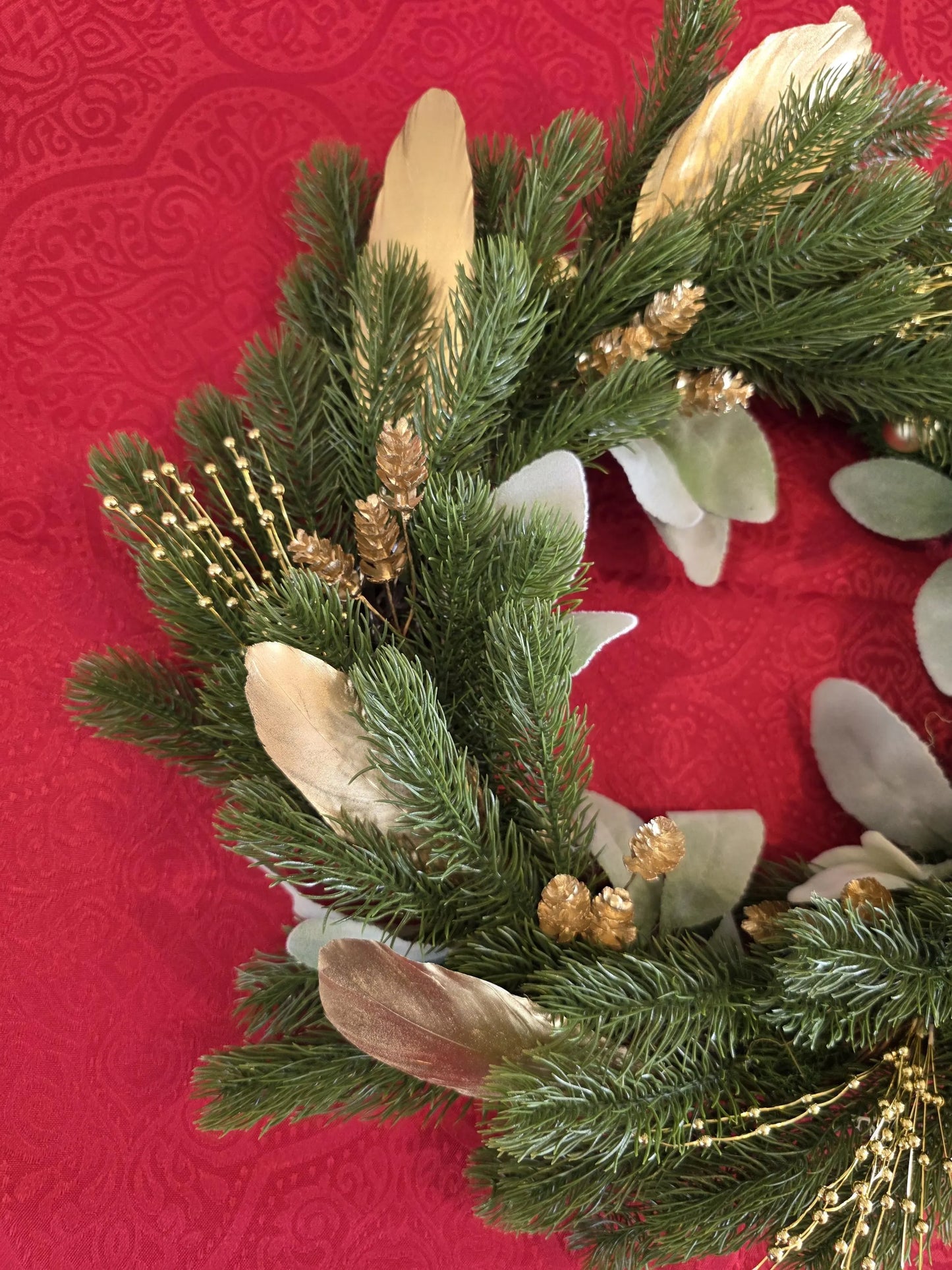 Golden – Couronne de Noël artisanale unique